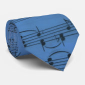 blaue Musiknote-Krawatte Krawatte (Gerollt)