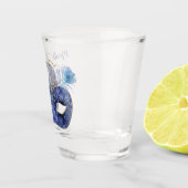 Blaue Muster-Karneval-Maske Schnapsglas (Rechts)