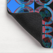 Blaue Muster-Mausunterlage Mousepad (Ecke)