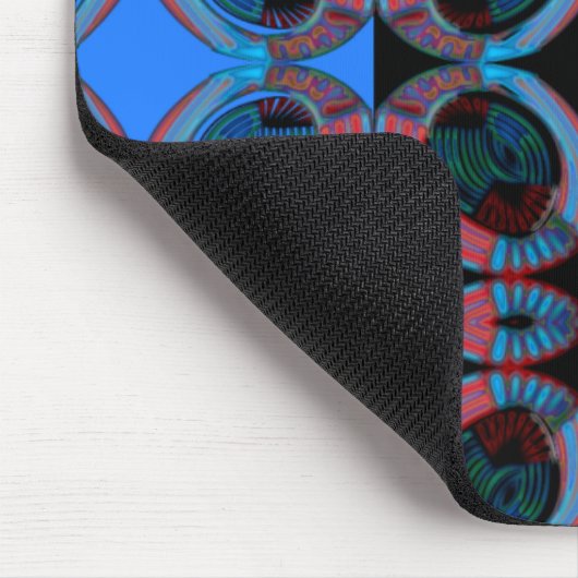 Blaue Muster-Mausunterlage Mousepad (Ecke)