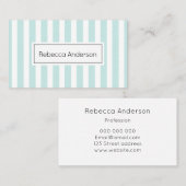 Blaue Muster-PastellVisitenkarte der modernen Visitenkarte (Vorne/Hinten)