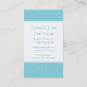 Blaue Muster-Visitenkarte Visitenkarte (Rückseite)