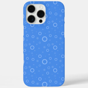 Blaue Musterkreise individuell anpassbar iPhone 16 Pro Max Hülle