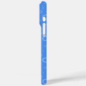 Blaue Musterkreise individuell anpassbar Case-Mate iPhone Hülle (Rückseite / Links)
