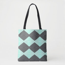 Blaue Mustertasche mit Schultergurt Tasche