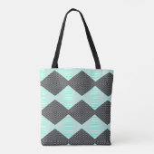 Blaue Mustertasche mit Schultergurt Tasche (Rückseite)