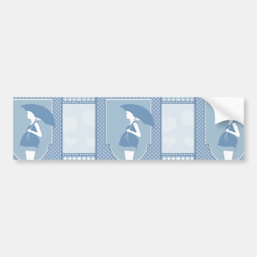 blaue Mutterschaft Autoaufkleber (Vorne)