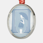 blaue Mutterschaft Ornament Aus Metall (Links)