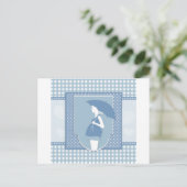 blaue Mutterschaft Postkarte (Stehend Vorderseite)
