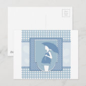 blaue Mutterschaft Postkarte (Vorne/Hinten)