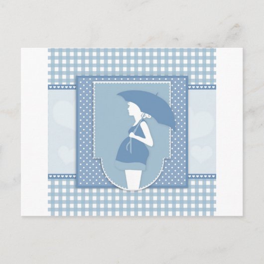 blaue Mutterschaft Postkarte (Vorderseite)