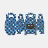 Blaue Mützen & Diplome Muster Abschluss Danke Geschenkschachtel (Ungefaltet)