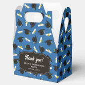Blaue Mützen & Diplome Muster Abschluss Danke Geschenkschachtel (Geöffnet)