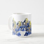 Blaue Mützen-Kaffee-Tasse Kaffeetasse (Vorderseite Links)