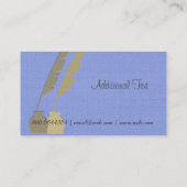 Blaue N Goldfarbe zwei der Feder-Stift-zwei Visitenkarte (Rückseite)