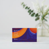 Blaue n-Orange - Geschäft Visitenkarte (Stehend Vorderseite)