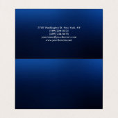 Blaue Nacht Beruflich Visitenkarten (Innenseite Aufgefaltet)