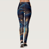 Blaue Nacht Leggings (Rückseite)