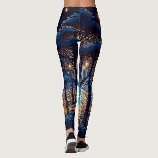 Blaue Nacht Leggings (Rückseite)