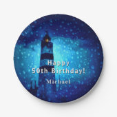 Blaue Nacht-Monografie Pappteller (Vorderseite)