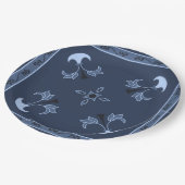 Blaue Nacht Pappteller (Schrägansicht)