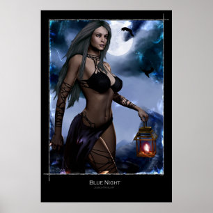 Blaue Nacht Poster