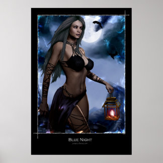 Blaue Nacht Poster