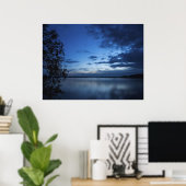 Blaue Nacht Poster (Heimbüro)