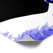 Blaue Nacht Reiten Traumstrecke Motivierend Kunstw Poster (Ecke)