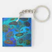 blaue Nacht Schlüsselanhänger (Rückseite)