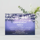 Blaue Nacht- und Gartenleuchten-Party Einladung (Stehend Vorderseite)