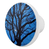 Blaue Nachtbaum-Himmel  Keramikknauf (Rechts)