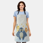 Blaue Nachteule im Wald Schürze (Getragen)