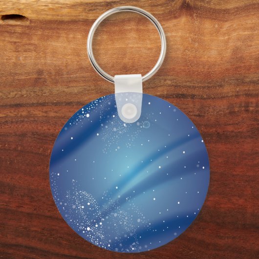 Blaue Nachtvorlage Schlüsselanhänger (Vorderseite)