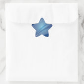 Blaue Nachtvorlage Stern-Aufkleber (Tasche)