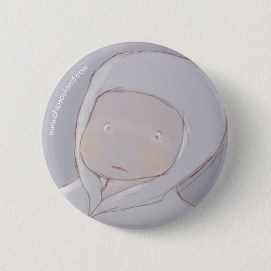 Blaue Nadel Button (Vorderseite)