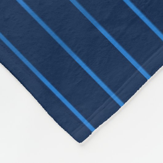 Blaue Nadelstreifen Fleecedecke (Ecke)
