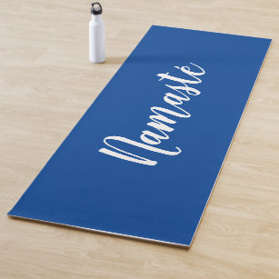 Blaue Namasté-Yoga-Matte für Aerobic und Stretchin Yogamatte