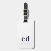 Blaue Namensschilder der Weißen Marine minimalisti Gepäckanhänger (Vorderseite vertikal)