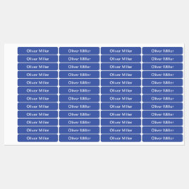 Blaue Namensschilder für die Kindertagesstätte Etiketten