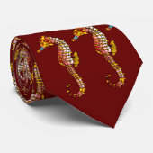 Blaue Nasen-Seepferdehals-Krawatte Krawatte (Gerollt)