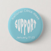 Blaue Nationale CRNA-Woche Button (Vorderseite)