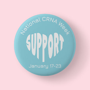Blaue Nationale CRNA-Woche Button