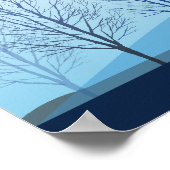 Blaue Natur Landschaft Poster (Ecke)