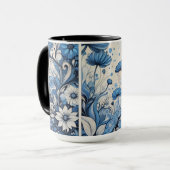 Blaue Natur Tasse (Vorderseite Links)