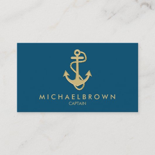Blaue Nautikanker der griechischen Marine Visitenkarte (Vorderseite)
