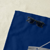 Blaue Nautiknacht Strandtuch (Beispiel)