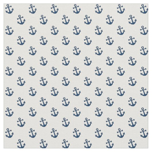 Blaue Nautische Anker Stoff (Nahaufnahme)