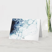 Blaue nautische Hochzeit in Urlaubsort geklappt Dankeskarte (Rückseite)