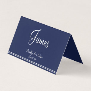 Blaue nautische Hochzeit Klapp Tisch Sitzkarten